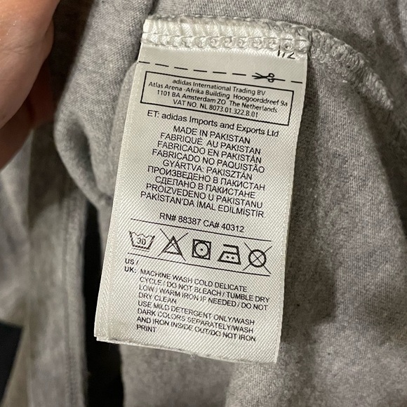 Adidas Originals Trefoil Black & Heathered Grey Baseball Tee - Picture 4 of 4